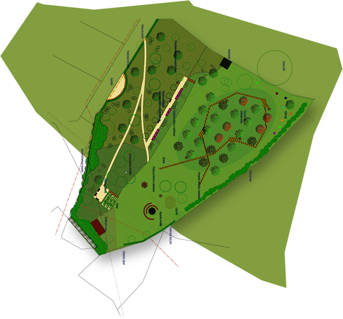 Plán Toušeňské zahrady